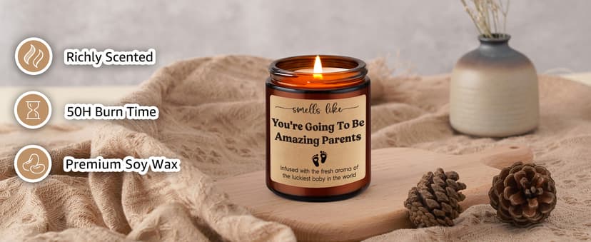 GSPY Candles, New Parents Gifts for Couples, Mom to be, New Dad - Christmas, Pregnancy, Congratulations 1st Baby, Gender Reveal Gifts for Parents to be, First Time Dad, Expecting Mom, Pregnant Mommy