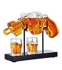 Gifts for Men Dad Christmas, Kollea Globe Whiskey Decanter Set with Space Rocket Inside, 7 Colors Led Liquor Decanter, Cool Gifts for Husband Brother Whiskey Lover, for Birthday Anniversary Home Bar