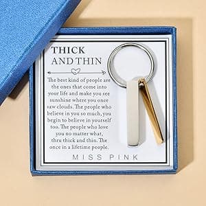 Thick And Thin Keychain for Best Friend, Women & Men, Sentimental Friends Gifts, Sisters Tribe Friendship Gift