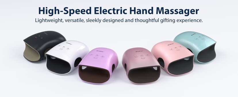 CINCOM Hand Massager - Cordless Hand Massager with Heat and Compression for Arthritis and Carpal Tunnel, Gifts for Women(White)