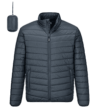 Outdoor Ventures Women's Packable Lightweight Full-Zip Puffer Jacket with Hood Quilted Winter Coat