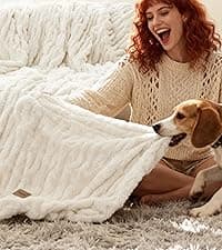 Bedsure GentleSoft Fluffy Fuzzy Faux Fur Throw Blanket for Couch, Soft Sherpa Fleece Cozy Gifts for Women, Plush Bed Blanket Christmas Room Decor for Men, Thick Warm Minky Teen Gifts Winter Bedding