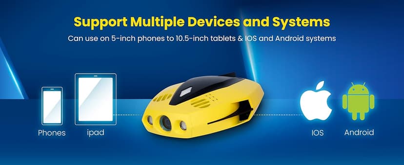Chasing Dory Underwater Drone - Palm-Sized 1080p Full HD Underwater Drone with Camera for Real Time Viewing, APP Remote Control Purple (Yellow)
