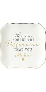 Retired Gift for Coworker, Boss, Employee, Teacher, Nurse- 4.5"x4.5" Ceramic Jewelry Dish Tray HEXMOZ Retirement Gift for Woman - Retirement Gifts for Women 2026 B0FHHB1FR5