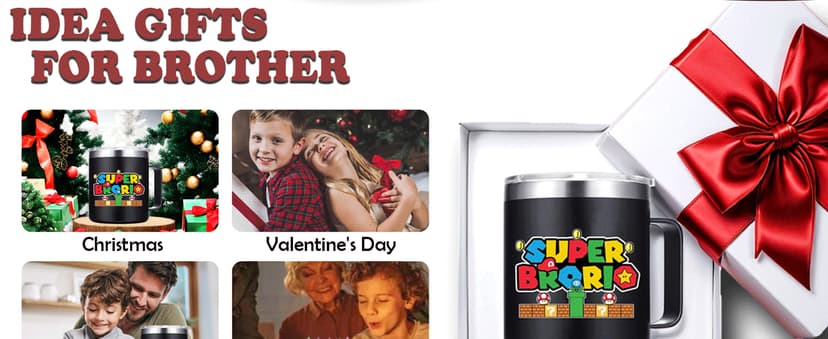 Funny Gifts for Brother Adult-Birthday Brother Gifts from Sister-Big Brother Gifts for Boy-Christmas Gifts for Brother-Best Gifts for Brother Dad Husband Son Boyfriend Him(14oz)