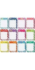 Yinder 24 Pcs Inspirational Sticky Notes with Lines Cute Motivational Sticky Notes Pad Employee Appreciation Gifts Bulk for Teacher Nurse Coworkers Office 3 x 3''(Dark Color,Appreciation)