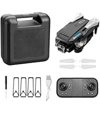 ikaufen E99 Drone Single camera,No Screen Control Camera for Adults RC Drone With 480P Dual Camera WiFi FPV Foldable Quadcopter Aircraft +1 Battery (E99 No Screen Control Black)