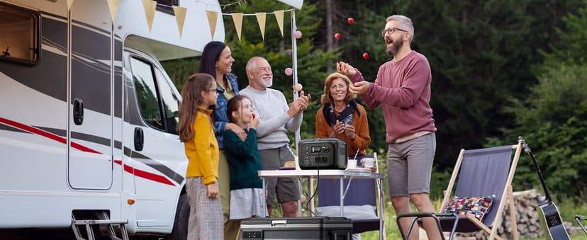 Solar Powered Generator 300W Peak/70400mAh, 260Wh Portable Power Station with Panels 40W Included, Solar Generator with AC Outlet 110V for Home Use, Camping, Outdoor, Power Backup