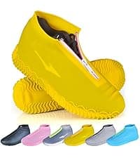 ydfagak Shoe Covers Waterproof Reusable Foldable Not-Slip Rain Shoe Covers with Zipper,Shoe Protectors Overshoes Rain Galoshes for Kids Men and Women