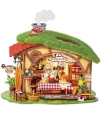 Rolife DIY Miniature House Kit Greenhouse, Tiny House Kit for Adults to Build, Mini House Making Kit with Furniture, Halloween/Christmas Decorations/Gifts for Family and Friends (Cathy's Greenhouse)