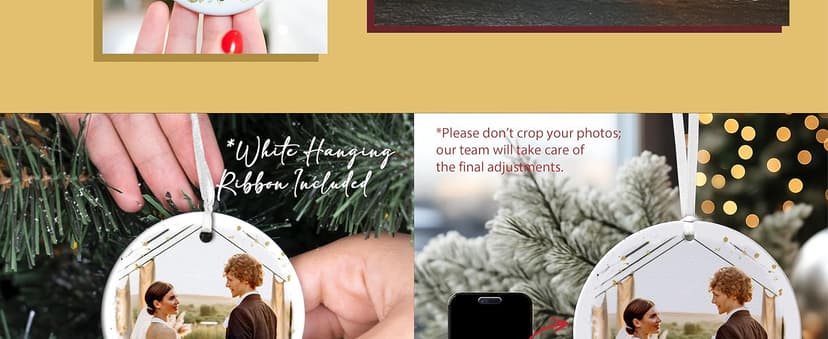 Personalized Our First Christmas as Mr and Mrs Double-Sided Ornament 2025, Custom Photo Ceramic Ornament, First Christmas Married Keepsake, Wedding Gift for Newlywed Couple