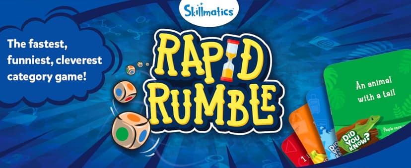 Skillmatics Rapid Rumble - Fast-Paced Board Game for Kids, Teens & Adults, Fun for Family Game Night & Educational Toy, Quick-Thinking Card Game, Gift for Ages 6, 7, 8, 9 & Up