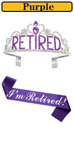 JETKONG Retirement Party Decorations Retired Tiara/Crown, Retired Sash for Women Retirement Gifts, Retirement Party Supplies, Gifts, Favors (Rose Gold) B0B2R3G8NG