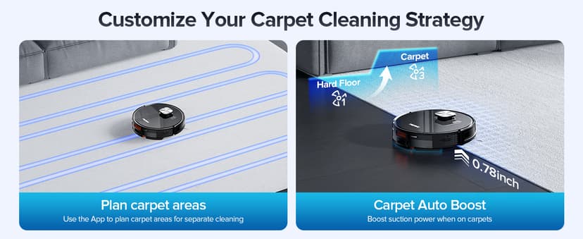 Robot Vacuum and Mop Combo, Robot Vacuum Self-Emptying with 11500Pa Suction, 70-Day Capacity, Fast Home Mapping, LiDAR Navigation, Smart Obstacle Avoidance, Ideal for Pet Hair, Carpet, Hard Floor