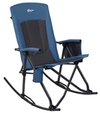 Portal Outdoor Rocking Chair Camping Folding Portable Rocker with Cup Holder Side Pocket Carry Bag, Support 350LBS (Midnight Blue)