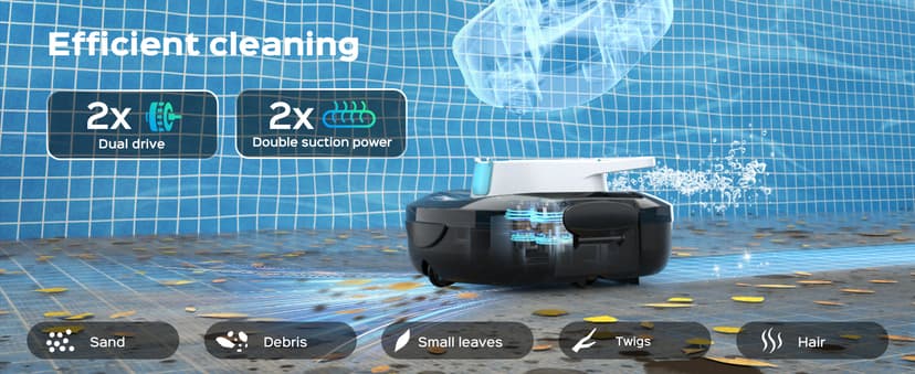 (2026 Upgrade) TALOSBO S1 PRO Robotic Pool Vacuum – Dual-Motor Above-Ground Pool Cleaner, 120 Mins Runtime, Quick Charging, 2.2L Large Filter Basket & Auto-Parking for Easy Retrieval