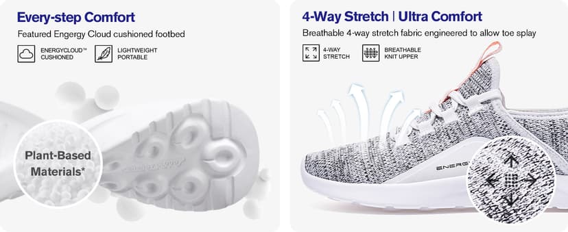 ALEADER Women's Energycloud Lightweight Slip On Walking Running Shoes