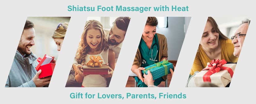 Shiatsu Foot Massager Machine with Heat, Foot and Calf Massager with Massage Roller, Deep Tissue Massager for Plantar Fasciitis, Pain Relief, Promotes Blood Circulation, Gifts for Women & Men