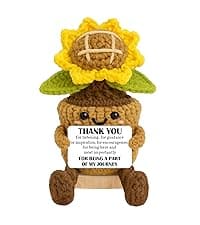Christmas Mothers Day Birthday Gifts for Wife - 6.3'' x 2.56'' Positive Support Cotton Milk Wool Tulip Crochet Gifts for Wife from Husband - Wedding Anniversary Christmas Birthday Gifts B0FZTMTRK1