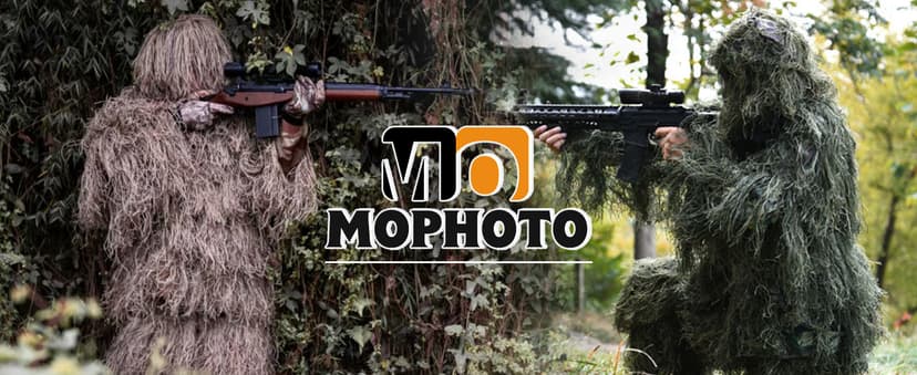 MOPHOTO 5 in 1 Ghillie Suit 3D Camouflage Hunting Suits - Jacket, Pants, Hood, Carry Bag for Adults & Youth, M/L/XL/XXL