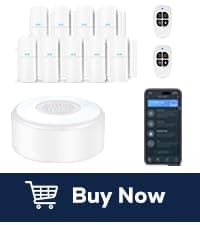 WiFi Door Alarm System, Wireless DIY Smart Home Security System, with Phone APP Alert, 8 Pieces-Kit (Alarm Siren, Door Window Sensor, Remote), Work with Alexa, for House, Apartment, by tolviviov