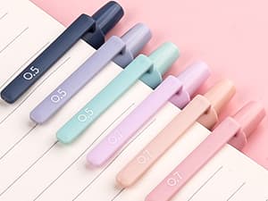 Four Candies Cute Mechanical Pencil Set, 6PCS Pastel Mechanical Pencils 0.5 mm & 0.7mm & 0.9mm with 360PCS Leads, 3PCS Erasers and 9PCS Eraser Refills, Aesthetic Pencils for Girls Writing, Art Drawing