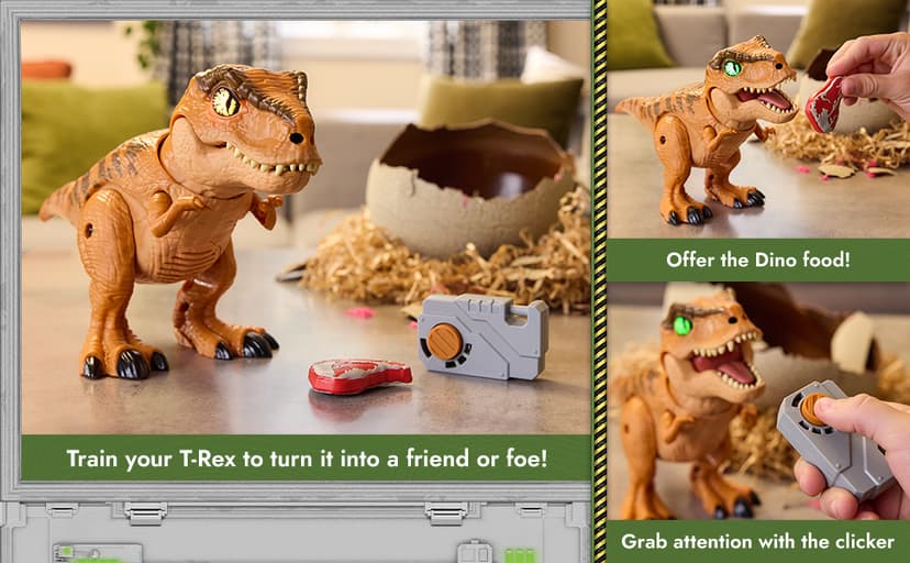 Primal Hatch Jurassic World Interactive Toy Dinosaur & Egg, Hatch & Train Your own Baby Dino with 100+ Sounds & Reactions, Kids Toys for Boys & Girls Aged 5 & Up