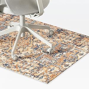Anji Mountain Rug'd Office Chair Mat for Carpet & Hardwood Floor - Jacquard Woven, Anti-Slip Backing, Low Pile, Floor Protector Desk Chair Mat, Office Rugs for Rolling Chairs (Tamanrasset - 36" x 48")