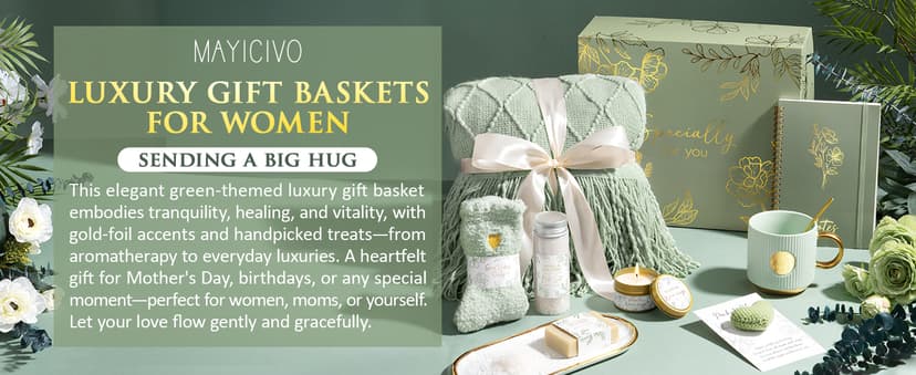 Self Care Gifts for Women Get Well Soon Gift Baskets, Unique Christmas Birthday Gifts for Women Spa Care Package, Sympathy Inspirational Thinking of You Gift Set for Mom Sister Friend Wife Girlfriend