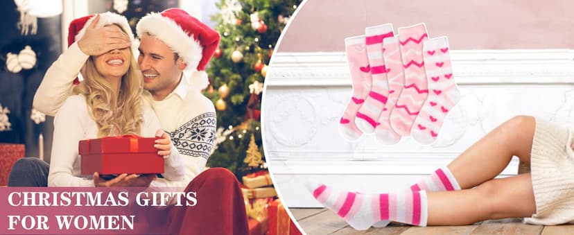 Valentines Day Gifts for Her Fuzzy Socks Gifts for Women Mom Wife Girlfriend Galentines Day Christmas Birthday