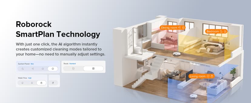 Roborock Qrevo Edge S5A Robot Vacuum and Mop, 18,500Pa, Zero-Tangling, DuoDivide Main Brush, FlexiArm Side Brush, Hot Water Mop Washing & Self-Cleaning, Warm Air Drying, Self-Emptying, White