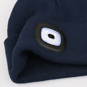 MELASA Unisex Hat with Light, USB Rechargeable Hands Free Headlamp LED Beanie, Winter Gifts for Men Dad Father Husband Him