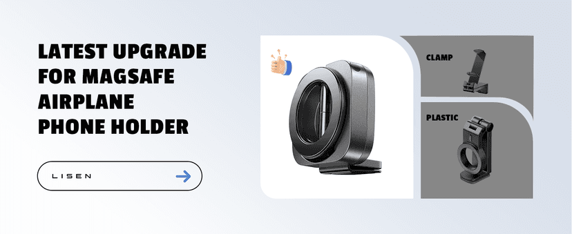 Phone Stand Hands Free MagSafe Travel Accessories Flying Long Flight International Travel Must Haves Gifts for Men LISEN Airplane Travel Essentials for Flying Airplane Phone Holder for Desk B0CKN1N2YH