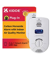 Kidde Carbon Monoxide Detector, Plug-in Carbon Monoxide Detector with AA Battery Backup, 85 dB Alarm, LED Status Light Indicators, 3rd Edition