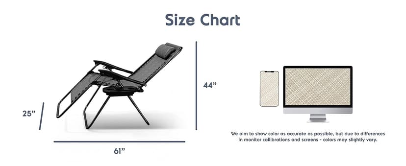 Nestl Zero Gravity Chairs, Portable Patio Lounge Chair Outdoor with Pillows & Cup Holder Trays, Adjustable Steel Mesh Reclining Camping Chair, Folding Patio Lawn Chair for Deck, Beach, Yard - Blue
