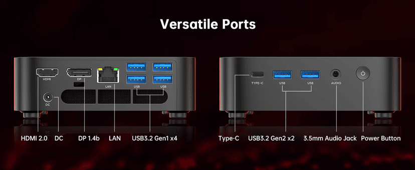 ACEMAGICIAN Kron Mini K1 Mini PC, Ryzen 7 7730U(Upgraded 5825U/7430U), 16GB DDR4 512GB SSD Mini Computers(up to 4.5Ghz), Light Gaming Desktop 4K Triple Display Mini Desktop Bluetooth/WiFi6/Office