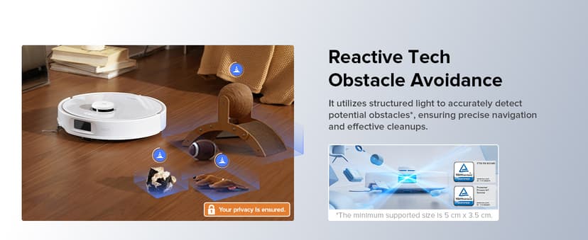 Roborock Qrevo Edge S5A Robot Vacuum and Mop, 18,500Pa, Zero-Tangling, DuoDivide Main Brush, FlexiArm Side Brush, Hot Water Mop Washing & Self-Cleaning, Warm Air Drying, Self-Emptying, White