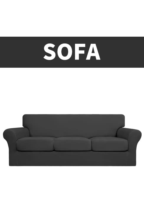 Easy-Going Stretch Chair Sofa Slipcover 1-Piece Couch Sofa Cover Furniture Protector Soft with Elastic Bottom for Kids, Pet. Spandex Jacquard Fabric Small Checks (Chair, Dark Gray)