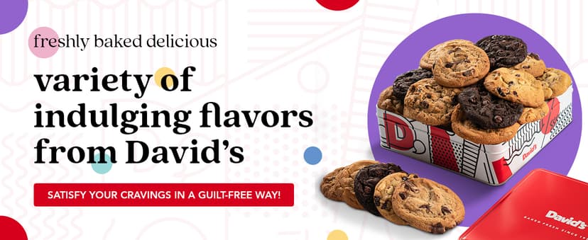 David's Cookies 2lbs Assorted Flavors Fresh Baked Cookies - Handmade and Gourmet Cookies - Delectable and Made with Premium Ingredients - Cookie Gift Basket - Great Gift For All Occasions