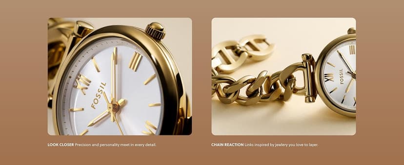 Fossil Women's Carlie Quartz Stainless Steel Three-Hand Watch