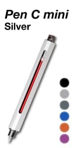 C Mini, Durable Aluminum Alloy EDC Pen, Compatible with 100+ Refills - Ballpoint, Rollerball, Gel. Auto-Adjusting Refillable Pen, Best Writing and Sketching Gift for Men and Women - Orange