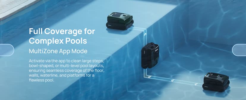 Beatbot AquaSense 2 Pro Cordless Robotic Pool Cleaner, Unmatched 5-in-1 Cleaning, Surface Parking, Skimmer with APP Control, Water Clarification, for Pools up to 3,875 Sq.ft – Obsidian