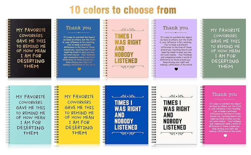 My Favorite Coworkers Gave Me This Hardcover 160 Pages Spiral Notebook, Funny Coworker Leaving Gifts, Sarcastic Farewell Gifts, Goodbye Gifts for Coworker, Coworker Birthday Gift, New Job Gifts