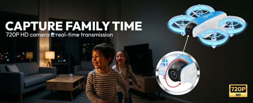 Contixo F15 Astro Mini Drone with 2.4" Screen Remote – 720P HD Dual Camera, Live Video Display, Optical Flow Hover, One-Key Takeoff/Landing, 360° Stunts, 2 Batteries, Beginner Drone for & Adults