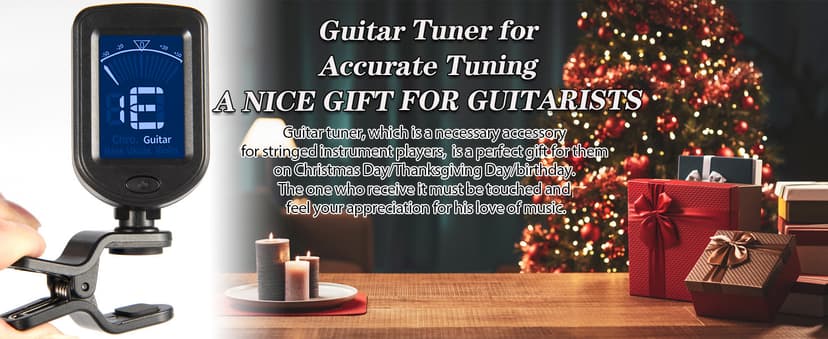 Guitar Tuner Clip On Ukulele Tuner 1 Pack for Guitar Bass Ukulele Violin banjo Tuner