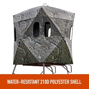 Guide Gear 6 Foot Tripod Hunting Tower Blind, 2-Man Stand Elevated, Hunting Gear Equipment Accessories, 4 by 4