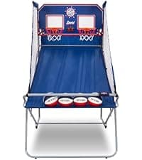 Pop-A-Shot Official Pop-A-Pass Electronic Arcade Style Football Toss Game | 4 Inflatable Mini Footballs | Foldable, Portable, Tote Bag Included