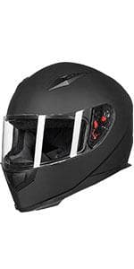 ILM Adult Dirt Bike Helmets Motocross ATV Dirtbike BMX MX Offroad Full Face Motorcycle Helmet, DOT Approved Model 128S (Matte Black, Adult-L)