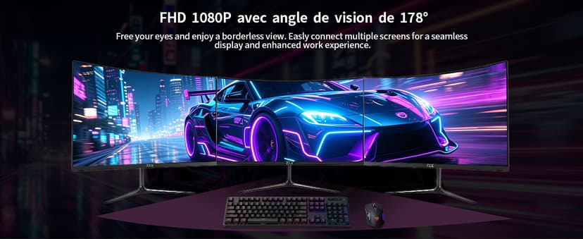 ZZA 25" Curved Gaming Monitor, 240Hz|144Hz FHD(1920 * 1080P) VA Screen Computer Monitor, Supports Freesync, 120% sRGB, Blue Light Filter,AMD Freesync, Wall Mountable Installs(HDMI 1.4/DP 1.2)