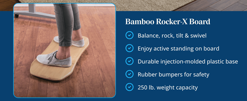UPLIFT DESK Bamboo (48 x 30 inch) Standing Desk 2-Leg V3 Adjustable Stand Up C-Frame (Black), Advanced Keypad, Wire Grommets, Wire Tray, Rocker Board